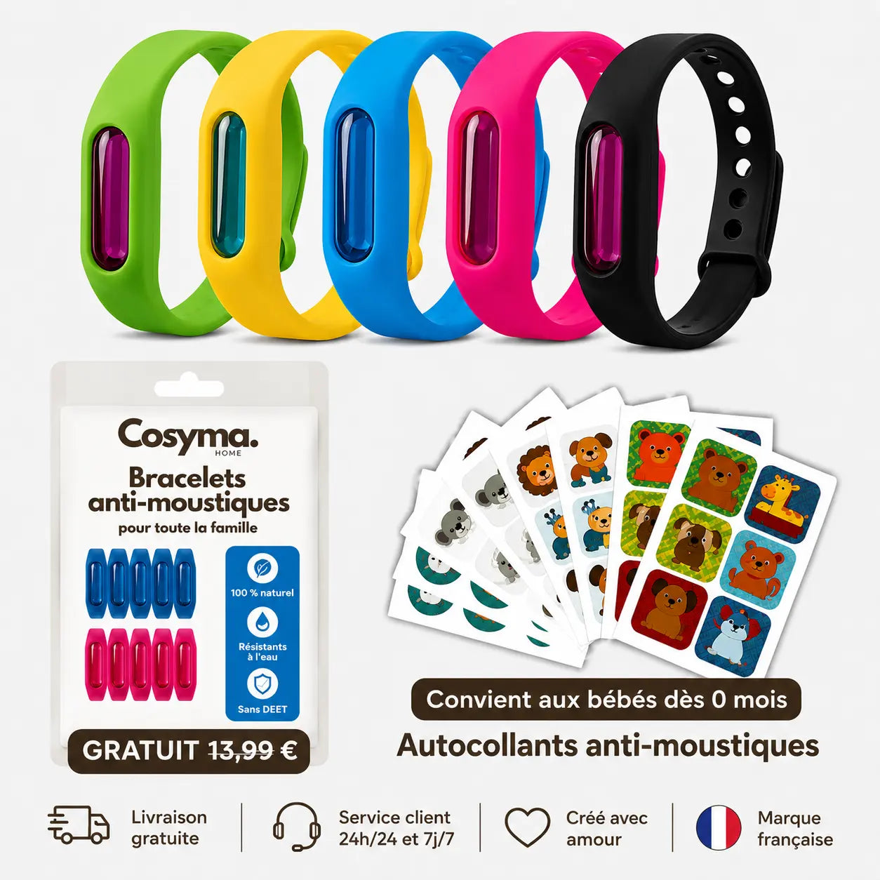 Cosyma - Bracelets anti-moustiques
