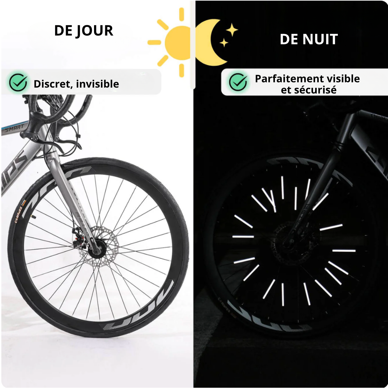 Kit de réflecteurs pour rayons (12 pièces)