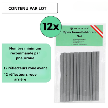 Kit de réflecteurs pour rayons (12 pièces)