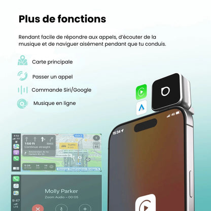 Adaptateur sans fil pour CarPlay et Android Auto