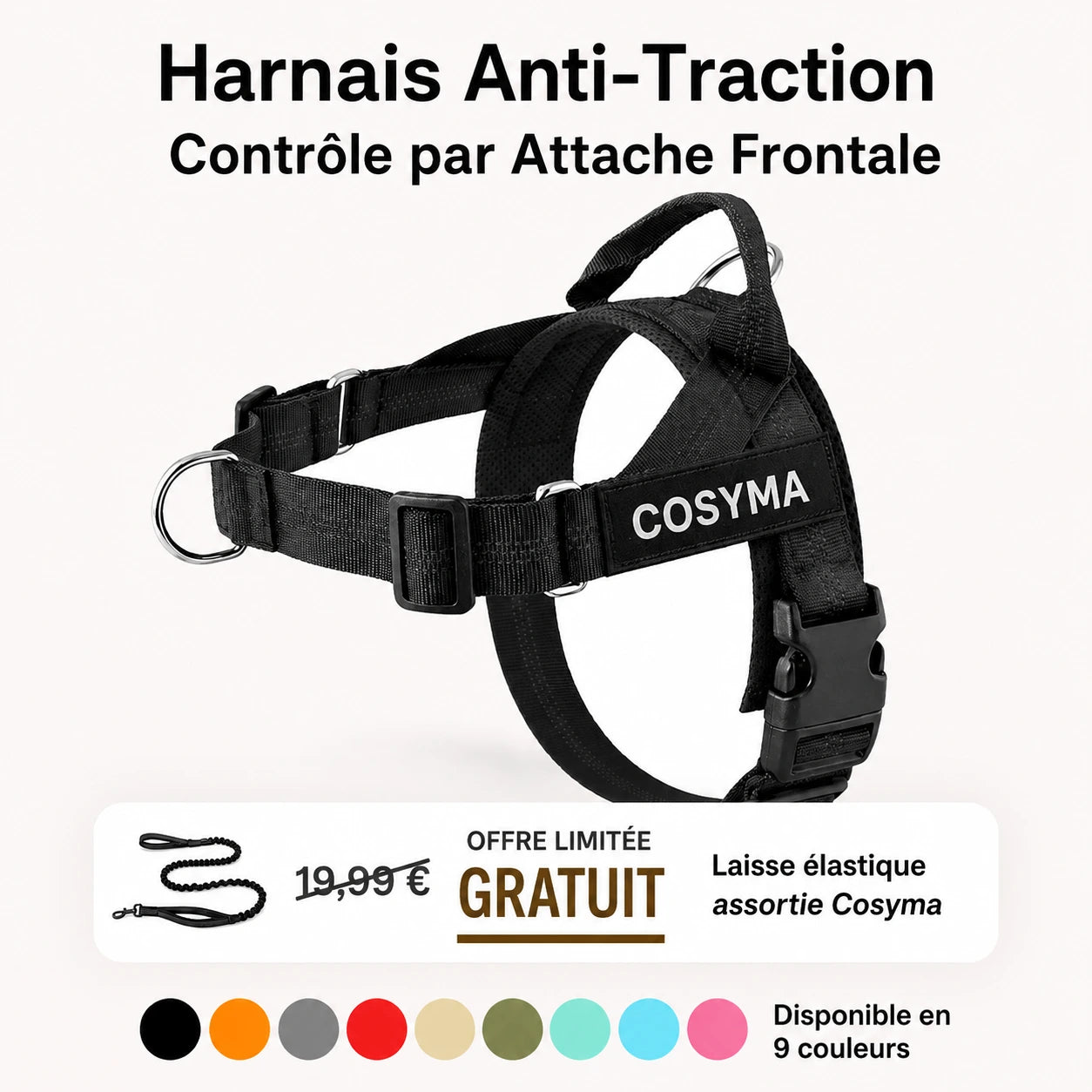 Harnais anti-traction pour chien