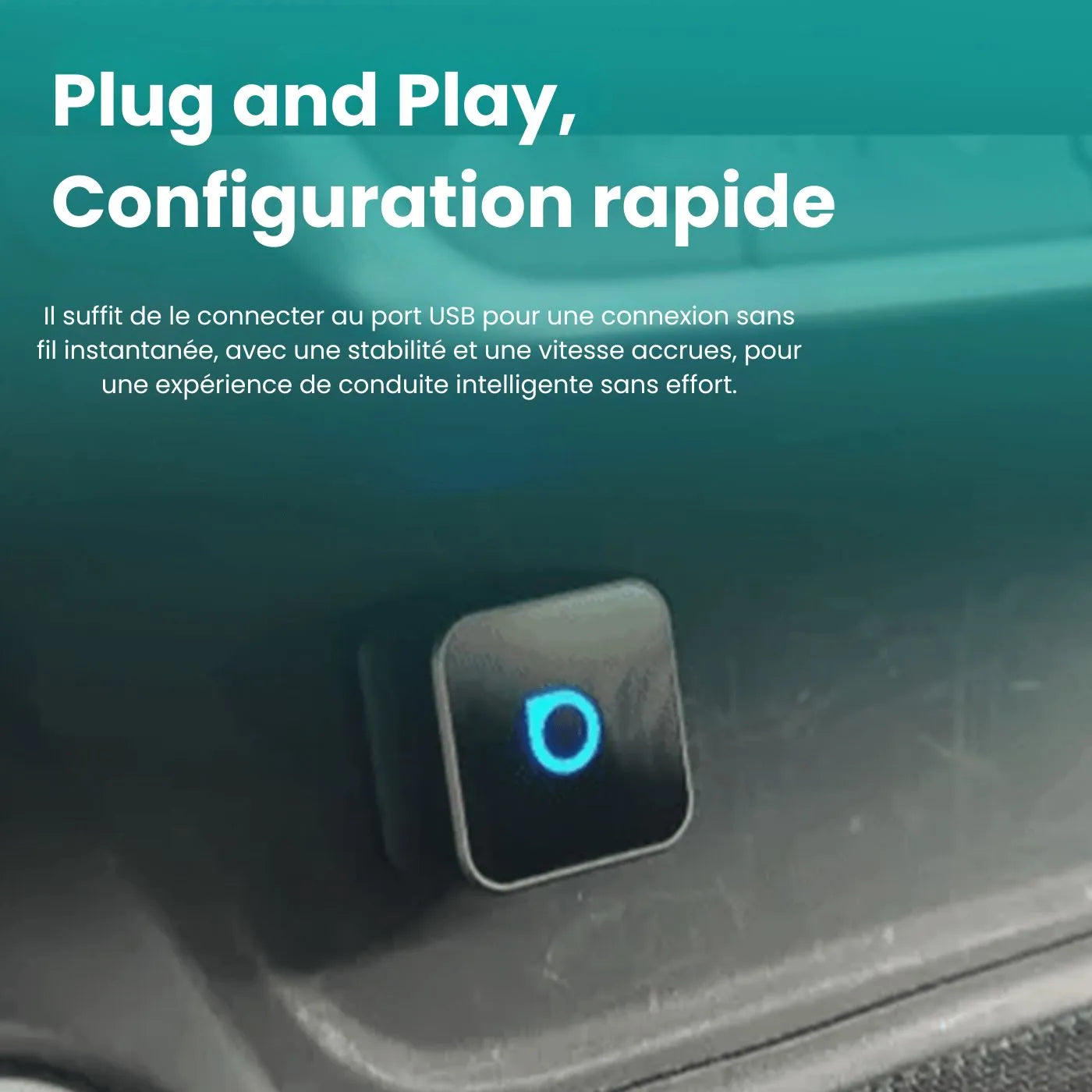 Adaptateur sans fil pour CarPlay et Android Auto