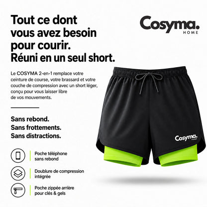 Short de course 2-en-1 Cosyma Home