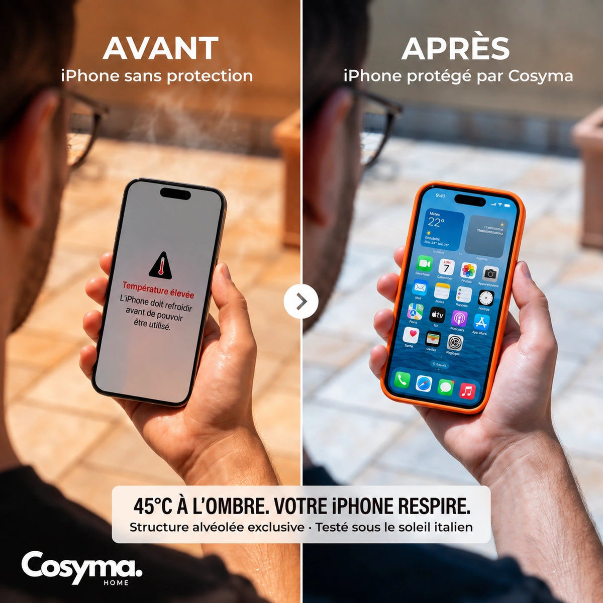 Coque transparente anti-surchauffe Cosyma